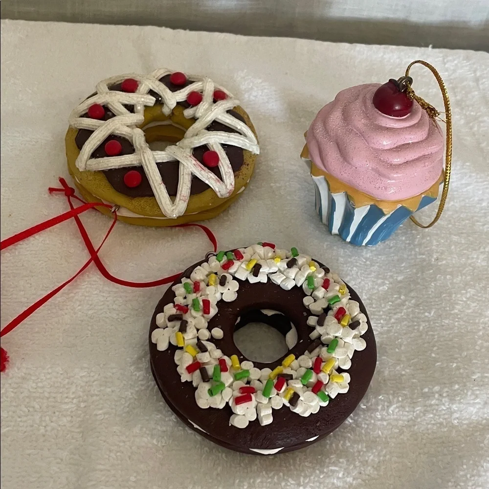 Colorful Donut and Cupcake Ornaments